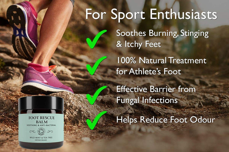 [Australia] - Foot Rescue Balm for Cracked Heels, Very Dry Skin Cream for Athletes, Diabetics, Mint & Tea Tree 60g 60 g (Pack of 1) 