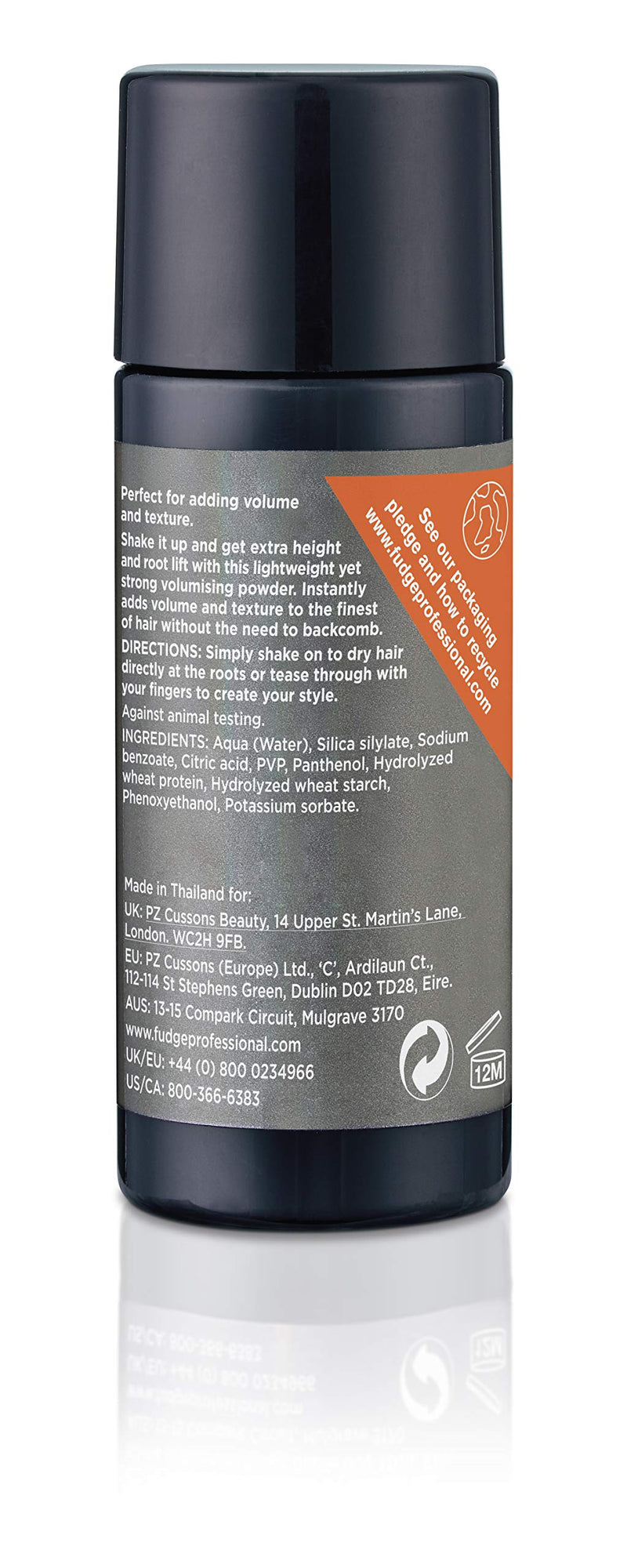 [Australia] - Fudge Professional Texturising Hair Styling Powder, Elevate Volume Boosting Powder Styler, Matte Look Volumising Powder for Invisible Texture and Volume, For Men and Women, Unisex,10 g 