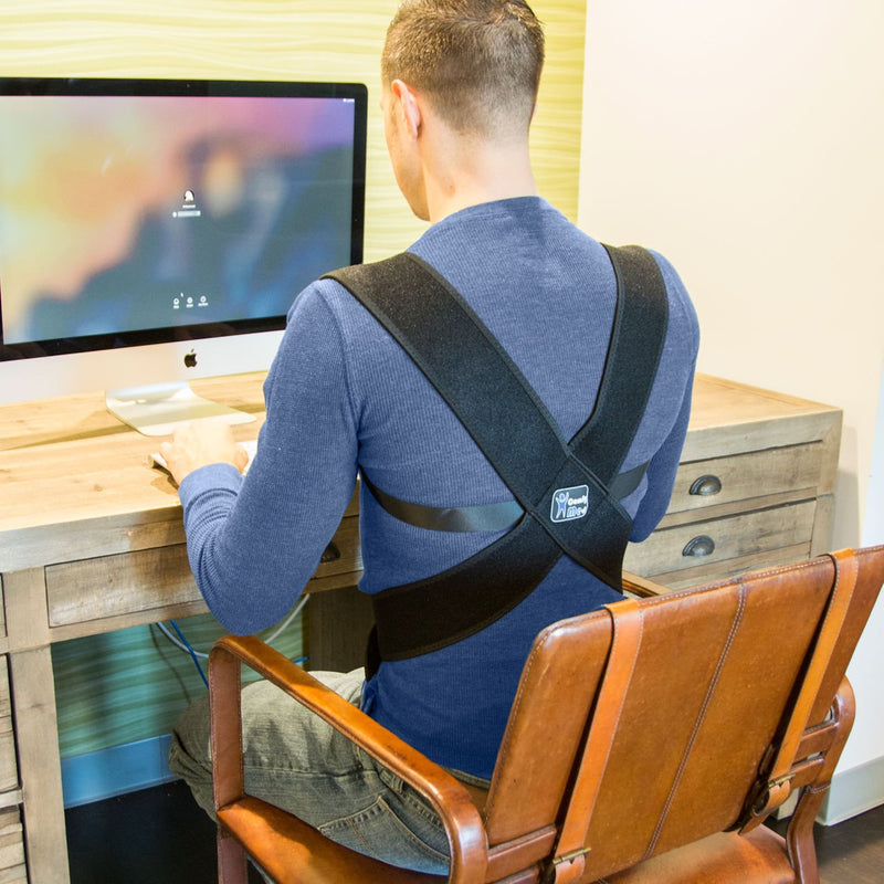 [Australia] - ComfyMed® Posture Corrector Clavicle Support Brace CM-PB16 Medical Device to Improve Bad Posture, Thoracic Kyphosis, Shoulder Alignment, Upper Back Pain Relief for Men and Women (REG 29" to 40" Chest) Regular 