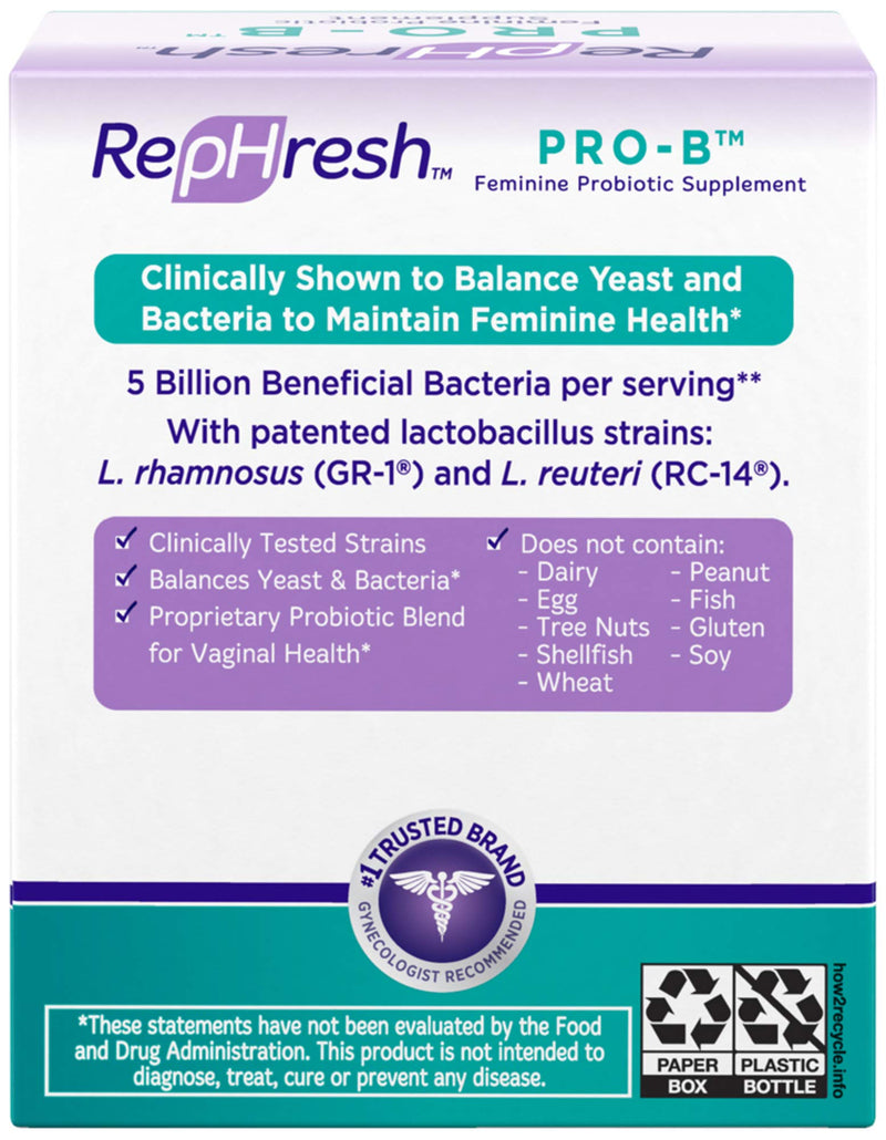 [Australia] - RepHresh Pro-B Probiotic Supplement for Women, 30 Oral Capsules 30 Count (Pack of 1) 