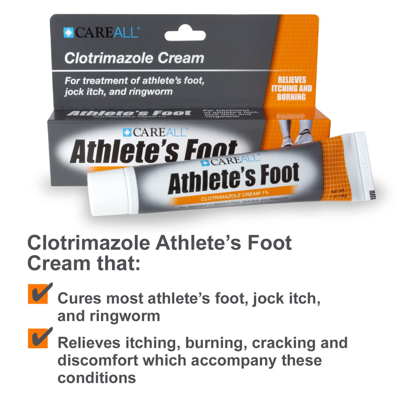 [Australia] - CareALL® 1.0 oz. Antifungal Clotrimazole 1% Cream USP, Cures Most Athlete’s Foot, Jock Itch and Ringworm 