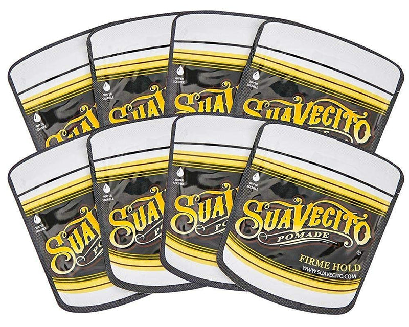 [Australia] - Suavecito Pomade Firme (Strong) Hold Travel Pack - Strong Hold Hair Pomade For Men - Medium Shine Water Based Wax Like Flake Free Hair Gel - Easy To Wash Out - All Day Hold For All Hair Styles 0.5 Ounce (Pack of 8) 