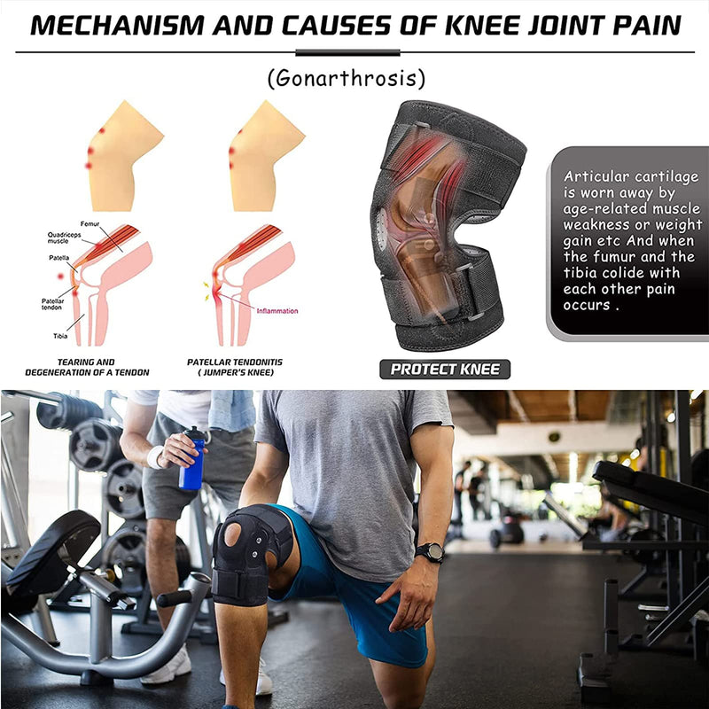 [Australia] - Hinged Knee Brace, Adjustable Knee Support Wrap for Men&Women, Pain Relief Swelling and Inflammation, Patellar Tendon Support Sleeve for Helping Relieve Strains, Sprains, ACL and MCL Injuries XX-Large 