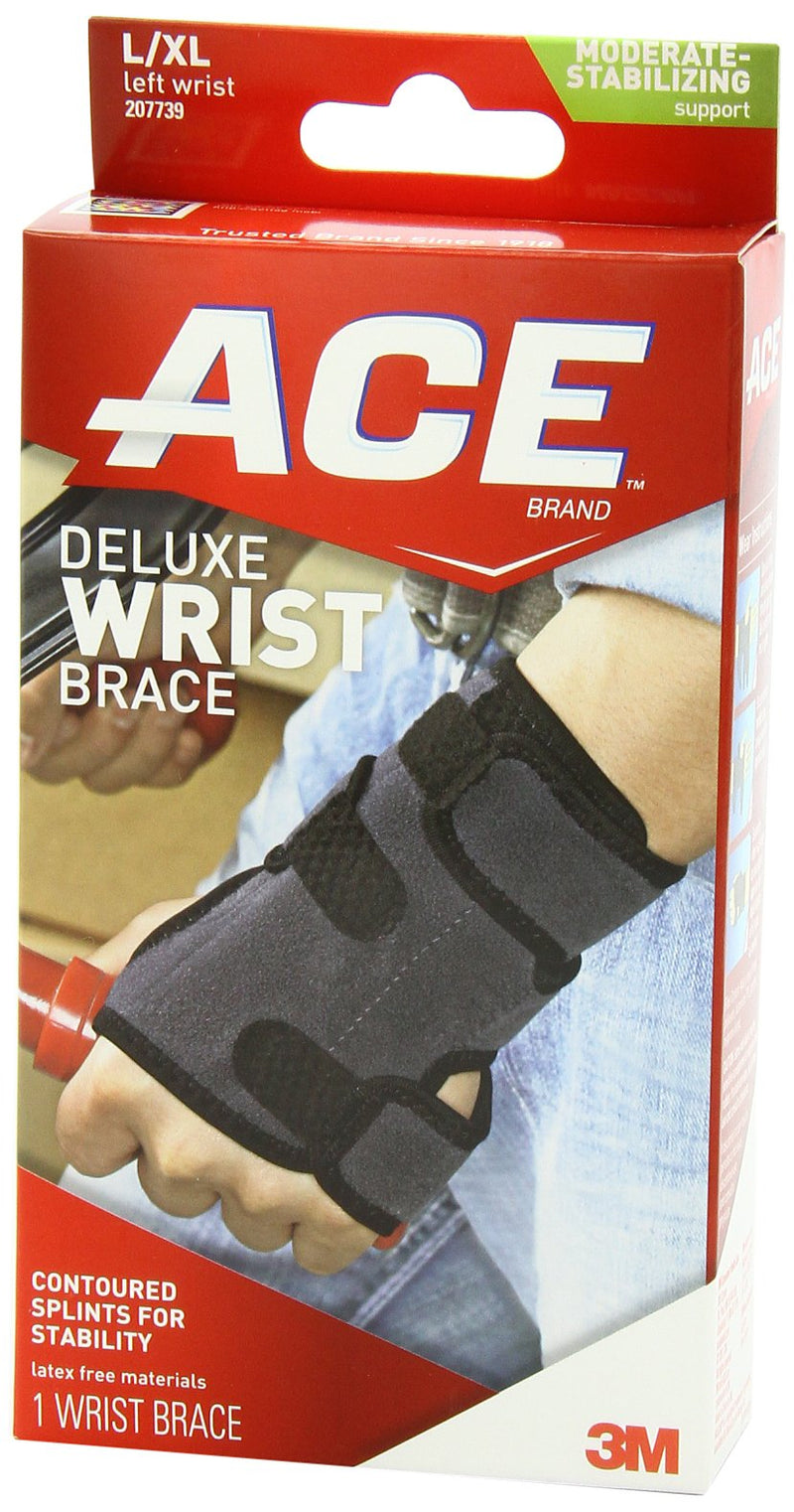 [Australia] - ACE Deluxe Wrist Brace, Left, Large/Extra Large Large/X-Large (Pack of 1) 