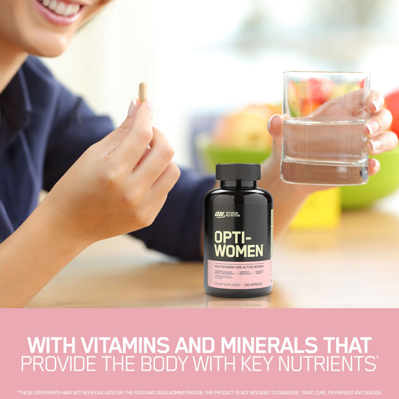 [Australia] - Optimum Nutrition Opti-Women, Vitamin C, Zinc and Vitamin D for Immune Support Womens Daily Multivitamin Supplement with Iron, Capsules, 60 Count 60 Count (Pack of 1) 