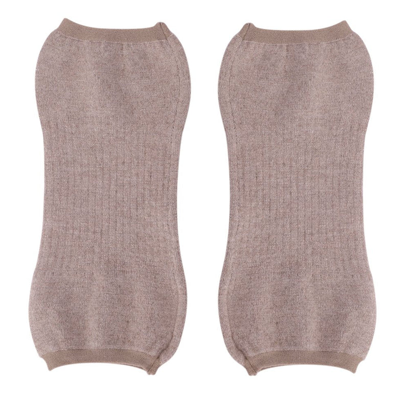 [Australia] - Knit Cashmere Knee Warmers Sleeping Warm Supports Knee Brace Soft Comfortable Knee Sleeve Wrap Circulation Improvement Kneepad Leg Warmer Joint Warming Band for Men and Women, 1 Pair Tan M/9.4" x 4.3" 