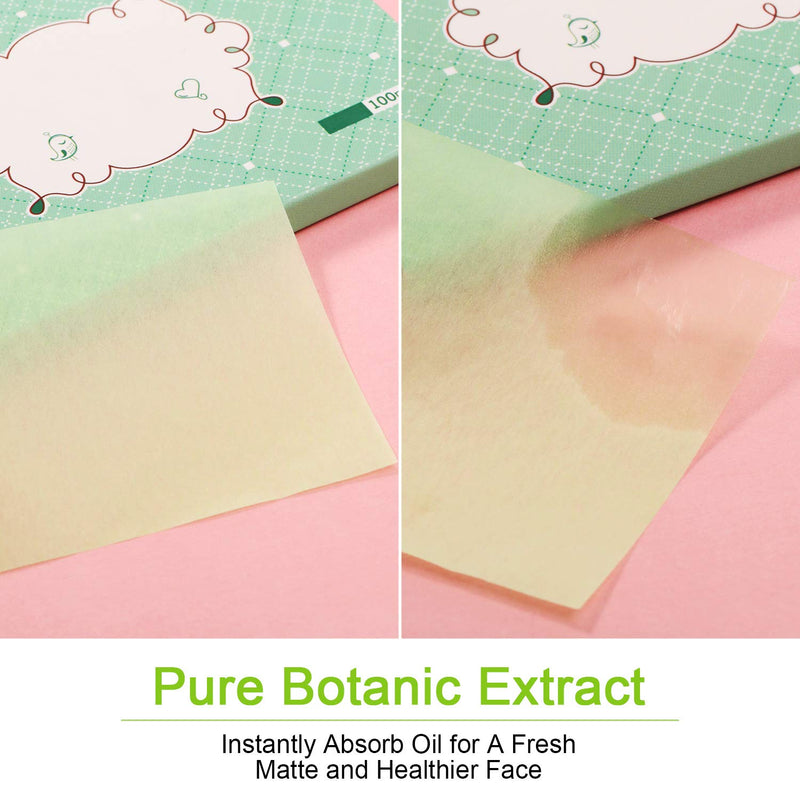 [Australia] - 1000 Counts Oil Absorbing Sheets Oil Blotting Paper Oil Absorbing Tissues Face Facial Natural Oil Control Film Blotting Linens Make Up Blackhead Handy Oily Skin Care Men Women Flax (Green) Green 