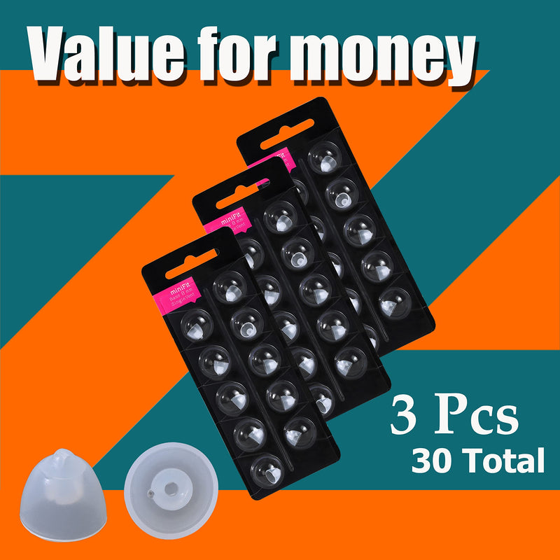 [Australia] - Hearing Aid Domes for Oticon Replacements,Oticon Minifit Single Vent Bass Domes (8 mm/3 Pack）,Universal Domes for Oticon Hearing Aid Supplies 