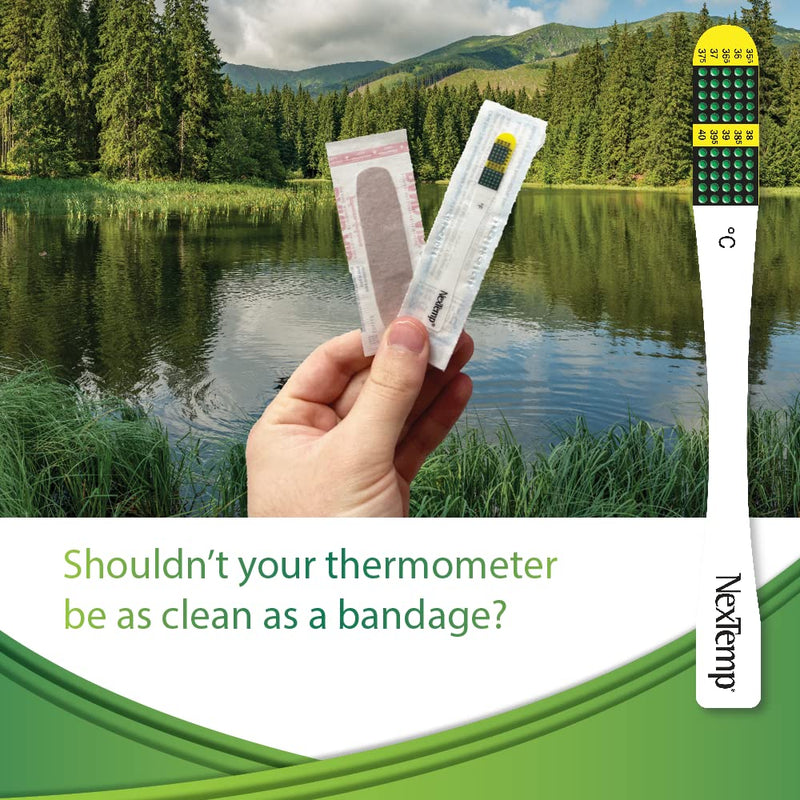 [Australia] - NexTemp® Ultra Single-Use Thermometers: Individually Wrapped 100-pack, Provides Superior Accuracy and Maximum Infection Control. Perfect for Businesses, Schools, First-Aid, Home, and Travel! (Celsius) 