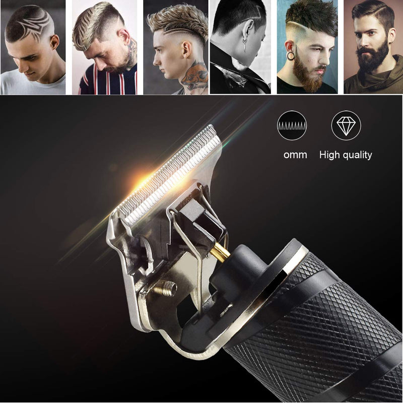 [Australia] - USB Rechargeable Professional Hair Clipper,Hair Trimmer for Men,Gominyouf Cordless Beard Shaver Precision Trimmer with Metal Waterproof Body (Black) Black 