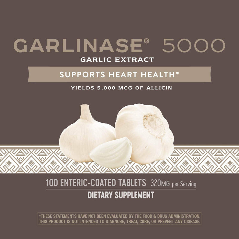 [Australia] - Nature's Way Garlinase 5000; 3.4% Garlic Extract Per Serving; 100 Enteric-Coated Tablets (Packaging May Vary) 