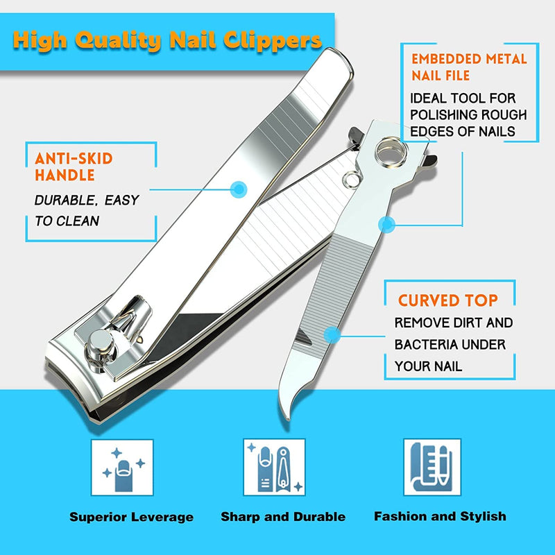 [Australia] - Nail Clipper, Nail Cutter, Heavy Duty Stainless Steel, Suitable for Thick, Soft Fingernail Toenail Men Women and Children (Pack of 1) 