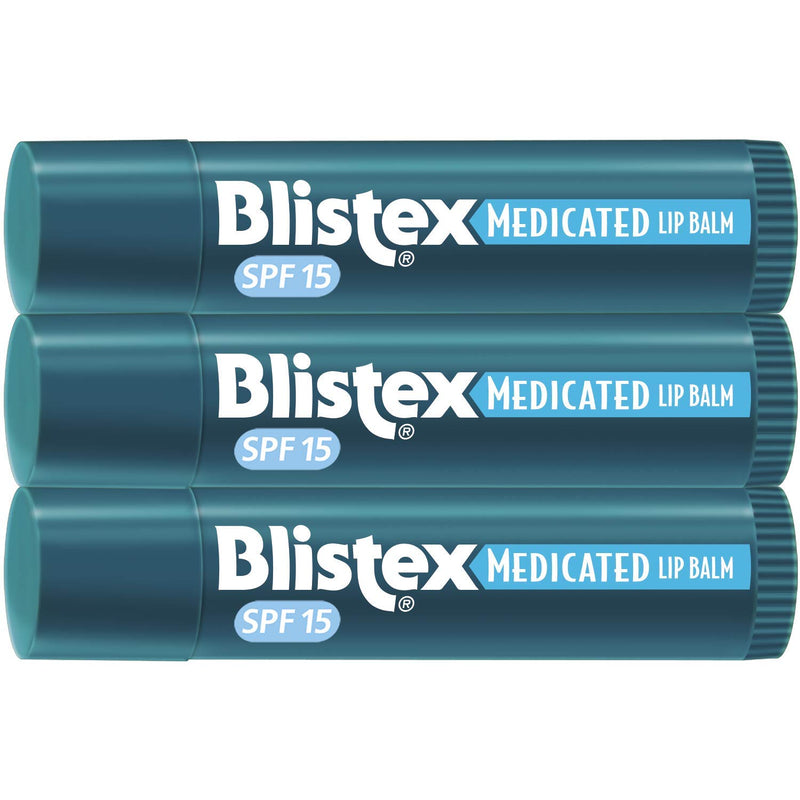 [Australia] - Blistex Medicated Lip Balm, 0.15 Ounce (Pack of 3) 0.15 Ounce (Pack of 3) 