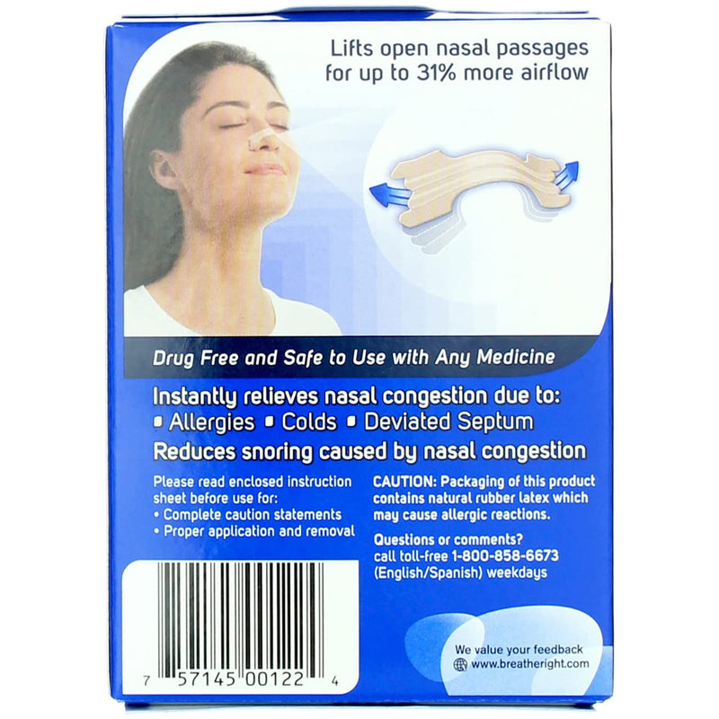[Australia] - Breathe Right Nasal Strips Original Tan Small/Medium 30 ea (Pack of 3) 