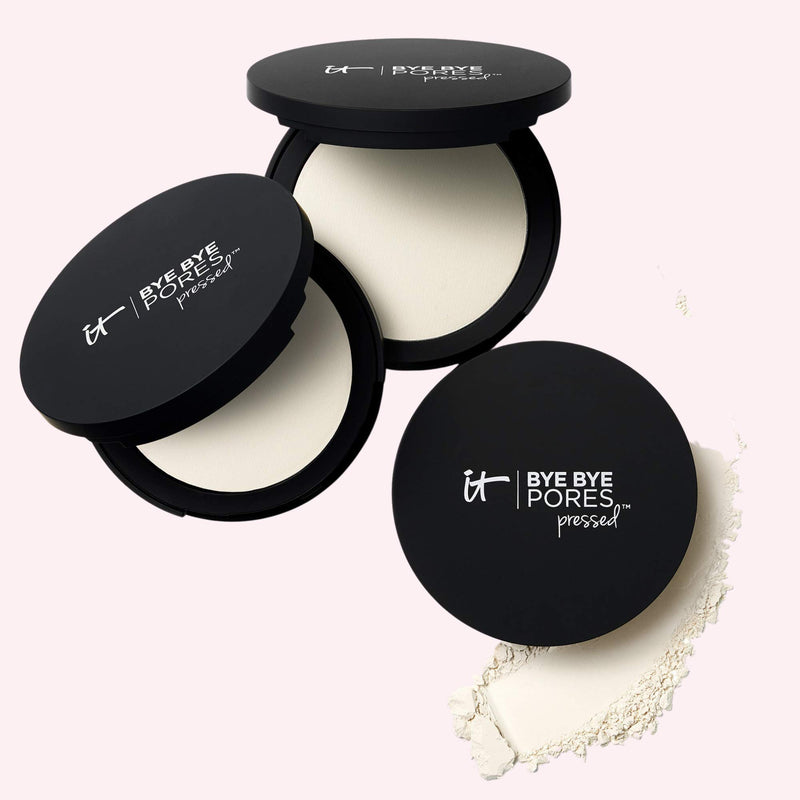 [Australia] - IT Cosmetics Bye Bye Pores Pressed Finishing Powder - Universal Translucent Shade - Contains Anti-Aging Peptides, Silk, Hydrolyzed Collagen & Antioxidants - 0.31 oz 