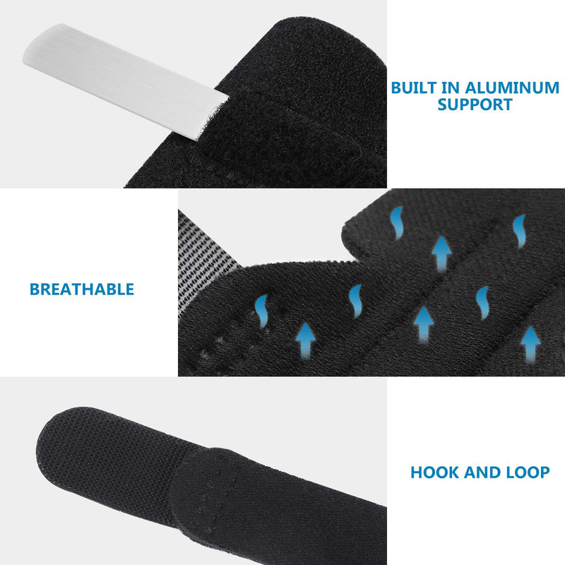 [Australia] - Clispeed Finger Splint,Splint for Trigger Finger,Trigger Finger Splint Built-in Aluminium Support Adjustable Brace for Pain Relief (Black) 