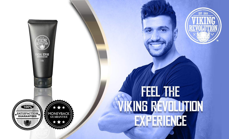 [Australia] - Viking Revolution Microdermabrasion Face Scrub for Men - Facial Cleanser for Skin Exfoliating, Deep Cleansing, Removing Blackheads, Acne, Ingrown Hairs - Men's Face Scrub for Pre-Shave (1 Pack) 1 Pack 