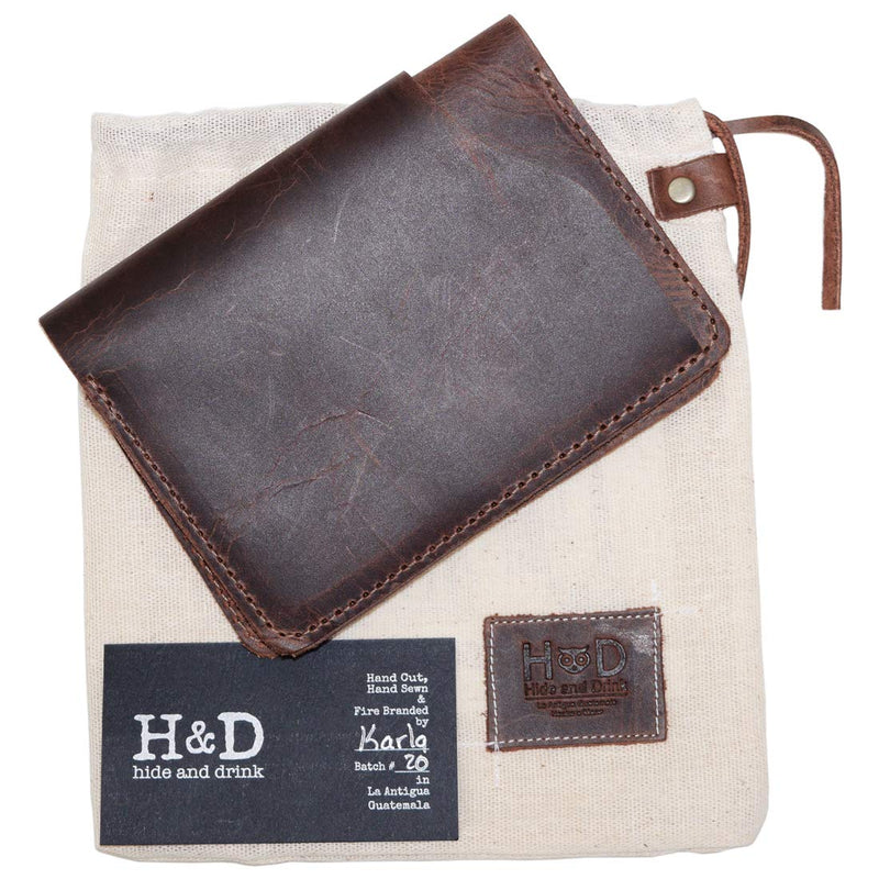[Australia] - Hide & Drink, Leather Large Card Holder, Holds Up to 16 Cards Plus Flat Bills / Money Organizer / Cash / Case / Pouch, Handmade Includes 101 Year Warranty :: Bourbon Brown 