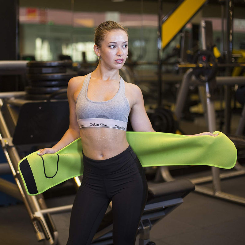[Australia] - SYXUPAP Waist Trimmer - Waist Trainer Neoprene Sauna Sweat Belt, Back Support, Best Abdominal Fitness Trainer for Men & Women - Running and Workout Green 