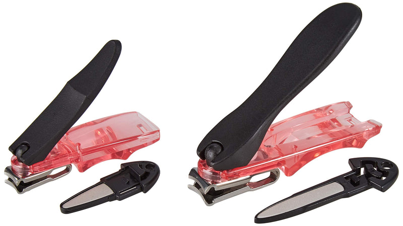 [Australia] - ZWILLING Nail Clippers Gift Set 2 Pieces with Nail Catcher and Integrated Nail File, Extra Sharp and Durable, Red 