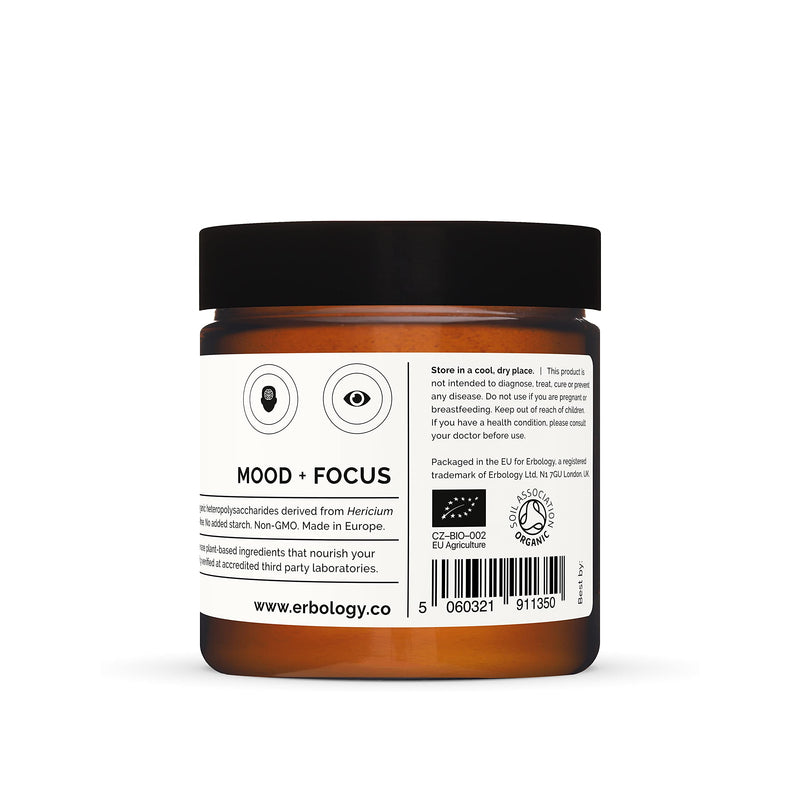 [Australia] - 100% Organic Lion's Mane Mushroom Powder 50g - 32% Beta-glucans - Calm and Focus - Hericium Erinaceus - Small Batch - Sustainably Grown in Europe - Vegan - Non-GMO - No Added Fillers 