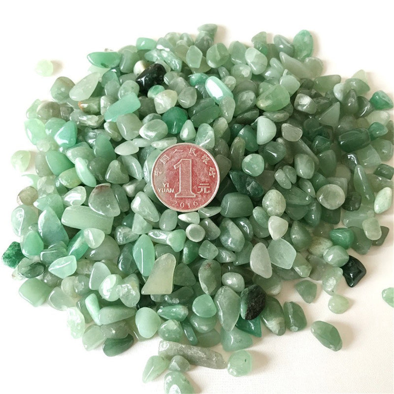[Australia] - AITELEI 1 lb Natural Green Aventurine Crushed Stone Healing Reiki Crystal Irregular Shaped Stones Jewelry Making Home Decoration 