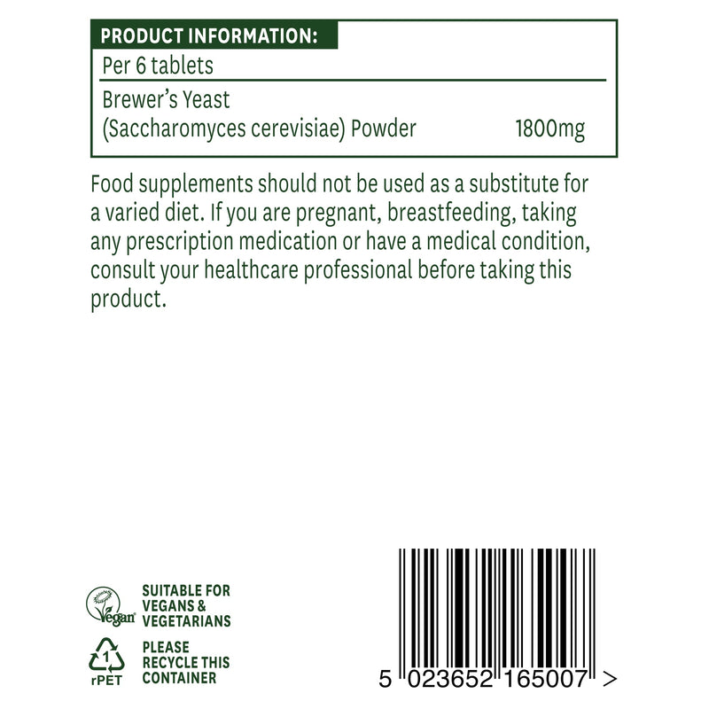 [Australia] - Natures Aid Brewers Yeast, 300 mg, 500 Tablets (Natural Source of B-Vitamins, Amino Acids, Minerals and Trace Elements, Vegan Society Approved, Made in the UK) 