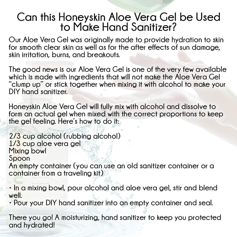 [Australia] - Organic Aloe Vera Gel - 100% Pure Aloe Gel With Manuka Honey - Face and Body After Sun Care - Aloe Leaf Gel for Sunburn and Acne - No Clumping or Pulp - Non Sticky - Made in USA 8 Fl Oz (Pack of 1) 