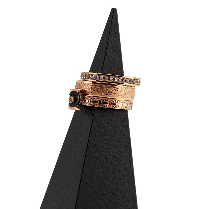 [Australia] - Ring Tower (B-BLACK)Ring Holder Tower Cone Shape Decorative Display Satnd for Jewelry Ring/Wedding Ring,Black B-BLACK 
