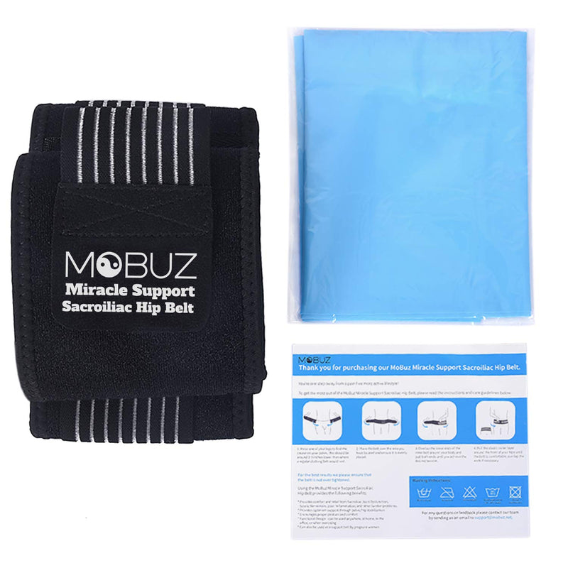 [Australia] - Sacroiliac Hip Belt + Resistant Band w/ Back Recovery Workout Plan - Unisex - Hip Brace for Lower Back Support, Rapid Pain Relief, SI Joint, Sciatica, Trochanter - SI Loc Belt - Pregnancy Belly Support Band (Regular) Regular (Hip Size: 34” - 41”) 