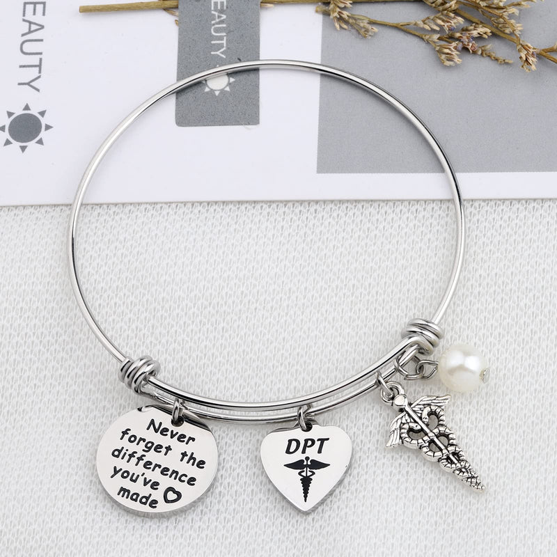 [Australia] - WSNANG DPT Bracelet Doctor of Physical Therapy Graduation Gift Never Forget The Difference You've Made DPT Graduate Gift DPT Difference BR 