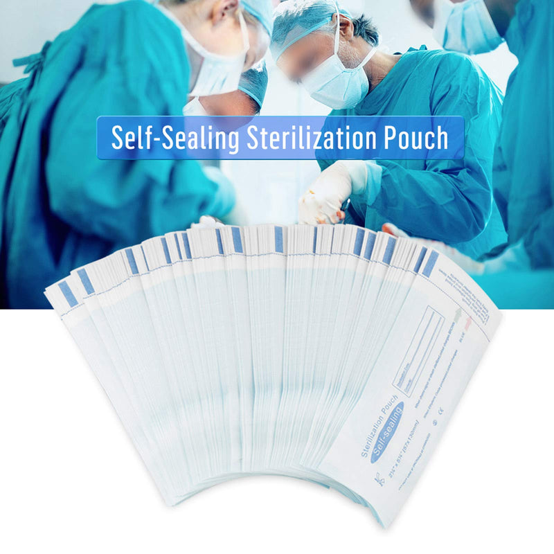 [Australia] - Self Sealing Sterilisation Pouches, Professional 200pcs Medical Dental Sterilization Pouch Self-Sealing Bag, Disposable Dental Storage Bag Tattoo Tool 