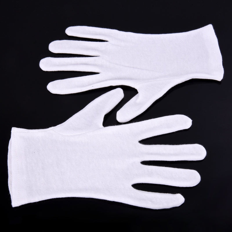 [Australia] - Mudder 6 Pairs Cosmetic Gloves Hand Spa Gloves for Moisturizing, White (M Size) Medium 