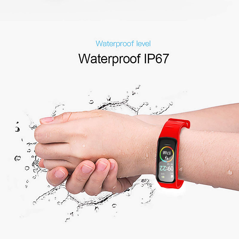 [Australia] - weijie Fitness Tracker Blood Oxygen Heart Rate Sleep Health Monitor Activity Tracker Watch with IP67 Waterproof Smart Fitness Calorie Counter Sleep Monitor Pedometer Watch for Kids Women and Men red-1 