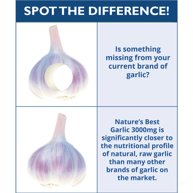 [Australia] - Garlic Tablets 3000mg - High Strength & Rich in Allicin � 180 Tablets 6 month's Supply - Taste & Odour Controlled - UK Made � Equivalent to 3000mg of Fresh Garlic 
