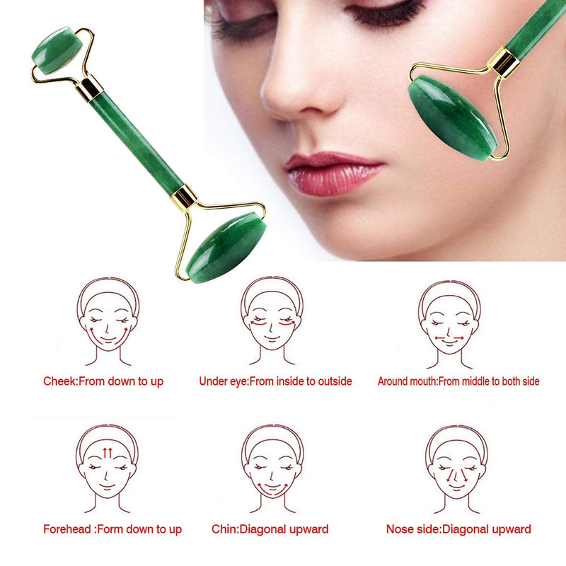 [Australia] - Jade Roller for Face, TsunNee Jade Roller Massager, Face Anti-Aging Roller, Skin Tightening Rejuvenates Relax Beauty Tool 