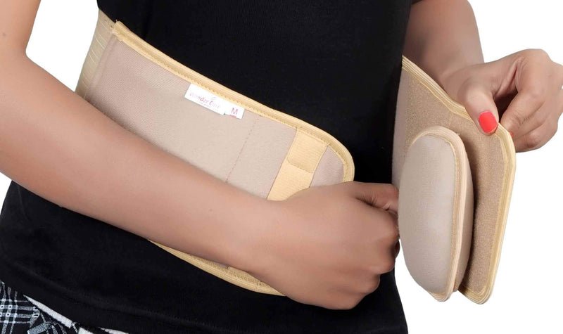 [Australia] - Wonder Care- Umbilical Hernia Support Belt Abdominal Binder for Belly Button Hernias or Navel Hernias A-111 L (37-40") L (37-40") 