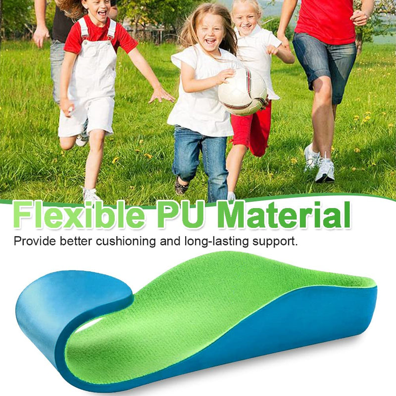 [Australia] - Ailaka Kids Orthotic Arch Support Shoe Insoles, Children PU Foam Cushioning Inserts for Flat feet, Plantar Fasciitis, Feet Heel Pain Relief 1/2.5 UK Green 