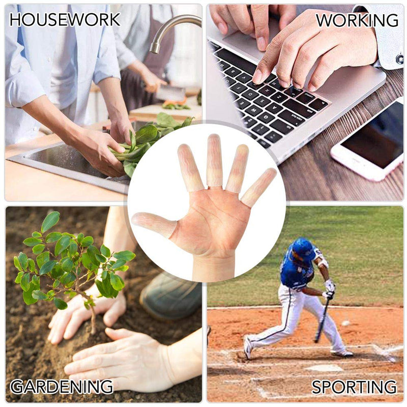 [Australia] - 10 Pack Silicone Finger Protectors,for Man,Gel Finger Cots & Protector,Relief from Pain of Finger Tips Cracked, Arthritis 