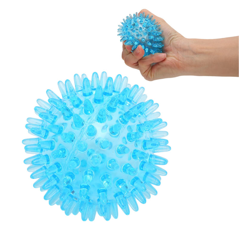 [Australia] - Spiky Ball, Soft Transparent Massage Ball Spiky Ball Hollow Strength Recovery Exercise Stress Relief Massage Ball for Hand Wrist, Foot, Back, Muscles(6CM) 6CM 