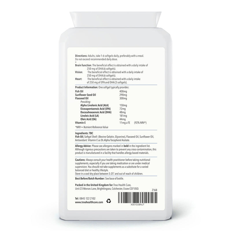 [Australia] - Omega 3 6 9 Fish Oil 1000mg 90 Softgel Capsules - Essential Fatty Acids Including EPA, DHA & ALA for Daily Brain, Vision, Heart, Cholesterol, Pregnancy Support 