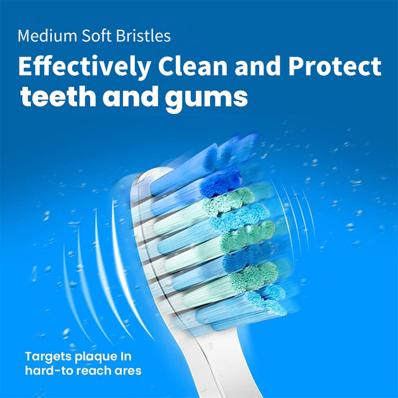 [Australia] - Electric Toothbrush Heads 5pc Compatible for Fairywill Fairywell Fairy Will D7/D8/FW507/FW508/FW551/917/959/2011/Seago E9 SG-507 SG-958/Dnsly/Sboly/OKMIMO Soft Replacements Head (5 White Heads) 5 White Heads 