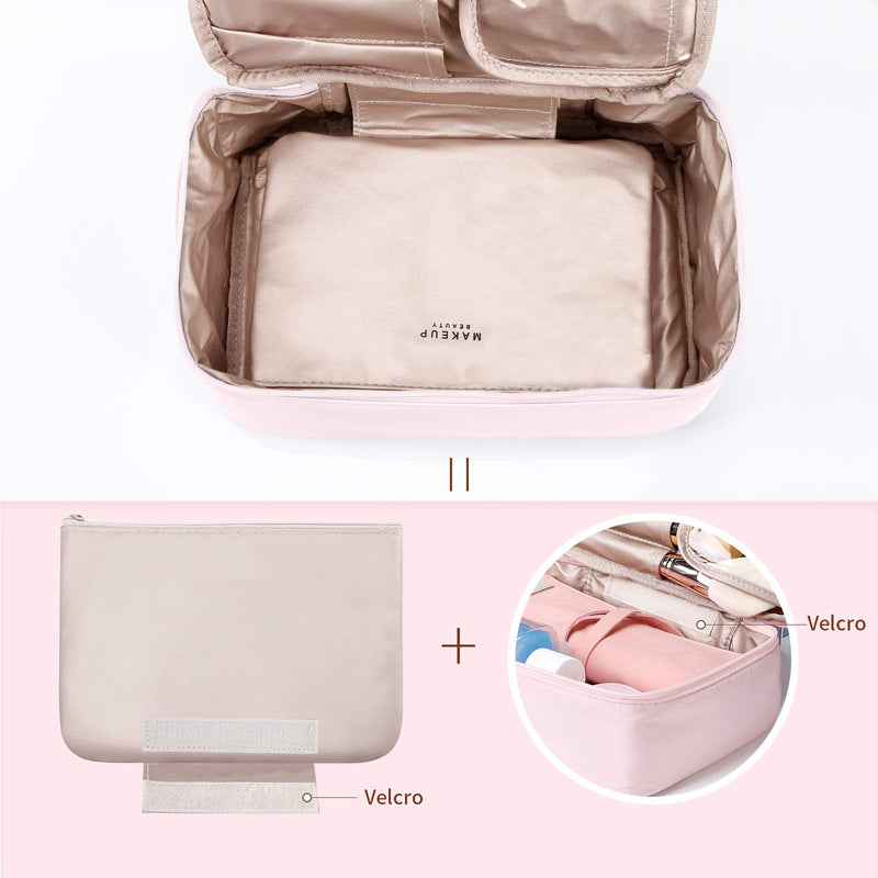 [Australia] - Docolor Travel Makeup Bag Water-resistant Toiletry Cosmetic Bag Travel Makeup Organizer for Accessories, Shampoo, Full Sized Container 