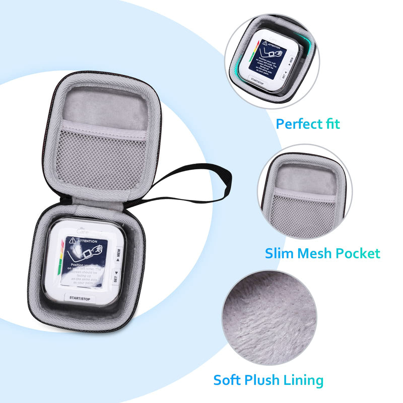[Australia] - XANAD Hard Case for Wrist Blood Pressure Cuff Monitor Within Size 5'' x 4'' x 4'' - Travel Protective Carrying Storage Bag 