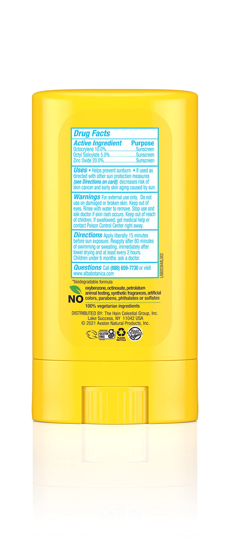 [Australia] - Alba Botanica, Broad Spectrum SPF 30 Fast Fix Sun Stick Sunscreen 0.5 oz (Pack of 2) (Packaging May Vary) 