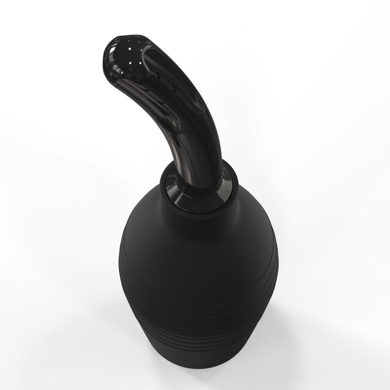 [Australia] - Large Silicone Clean Enema Bulb by Healthy Vibes for Anal and Vagina Use (10 oz, Black) at Home Personal Device | Unisex for Males & Females 