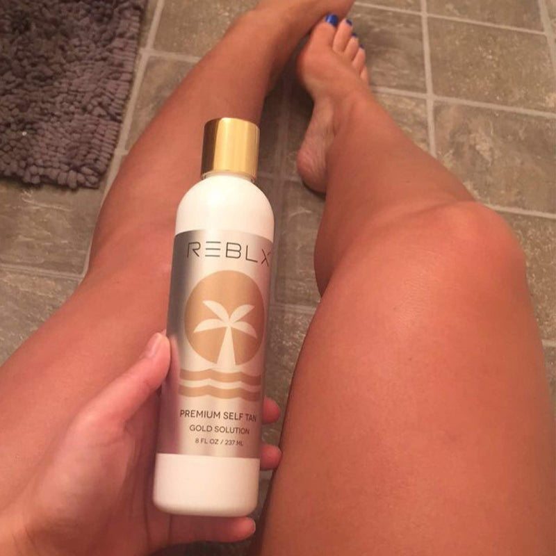 [Australia] - REBLX Premium Self Tan, 8 fl. oz. | Best Self Tanner for Face and Body | Made with a Blend of Premium & Natural Ingredients | Liquid Sunless Self Tanner for Streak Free Results | USA Made | 