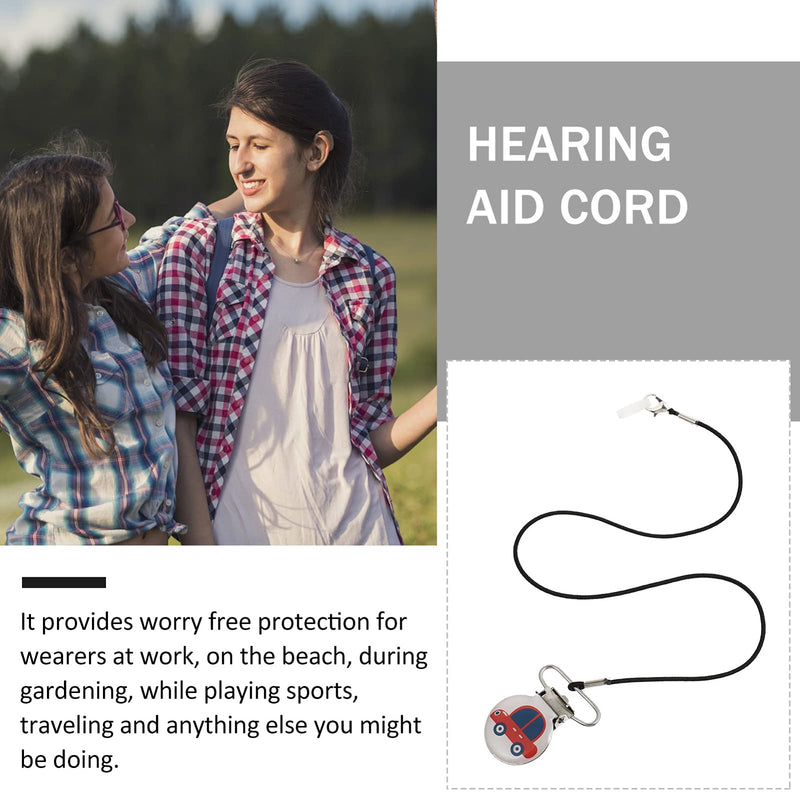 [Australia] - Clip Anti- Lost Lanyard Keepers Single Ear BTE Hearing Aids Holder Straps Protector Retaining Clips with Hanging Rope for Adults Seniors Kids Style 1 As Shown 1 