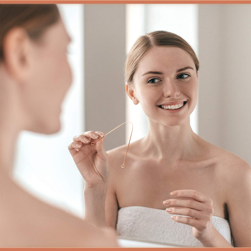 [Australia] - Arista Tongue Scraper | Ayurveda Tongue Cleaner | Copper Tongue Scraper for Bad Breath Treatment | Tongue Cleaner Scraper | Tongue Scrapers for Adults | Metal Tongue Scraper | Oral Hygiene Products 1 