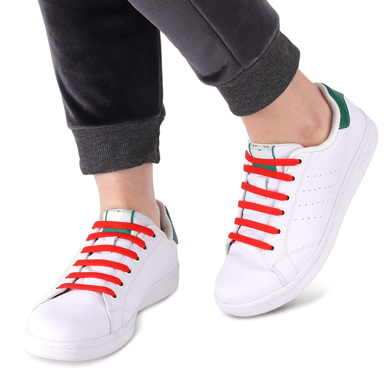 [Australia] - SDARMING No Tie Shoe Laces for Kids and Adults,Elastic Silicone Shoe Laces for Trainers,Waterproof Elastic Tieless Running Shoe Laces Black&white 